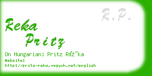 reka pritz business card